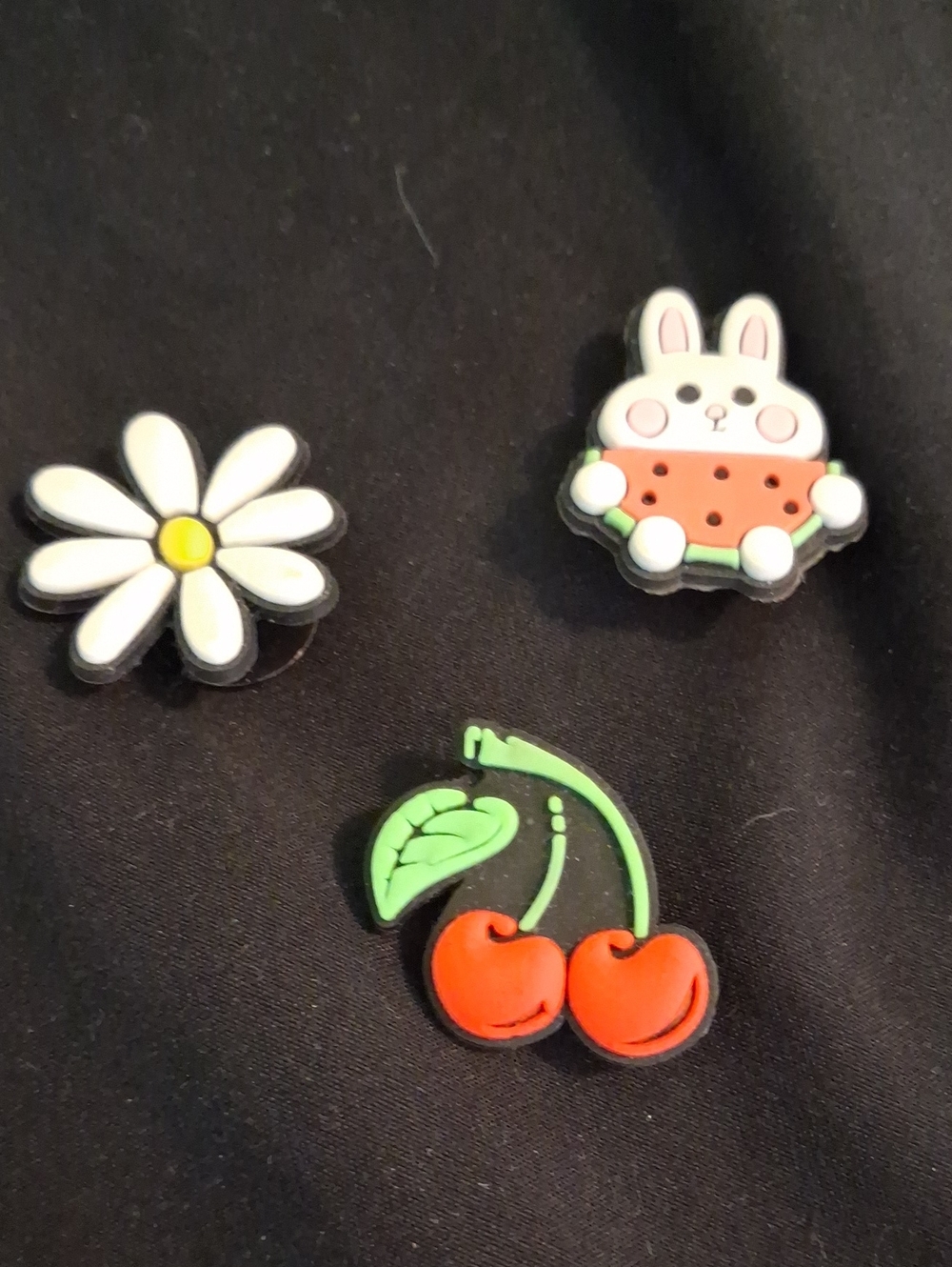 Cute GibbeSet - White Daisy, Pink Bunny Watermelon & Red Cherries